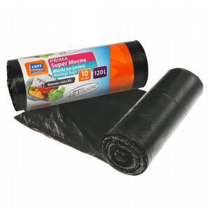 Worki na śmieci Ravi 120l 70x110cm/10szt LDPE, Czarne